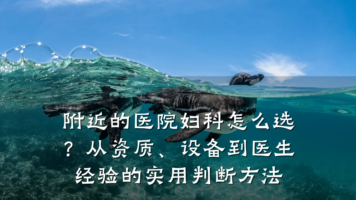 附近的医院妇科怎么选?从资质、设备到医生经验的实用判断方法