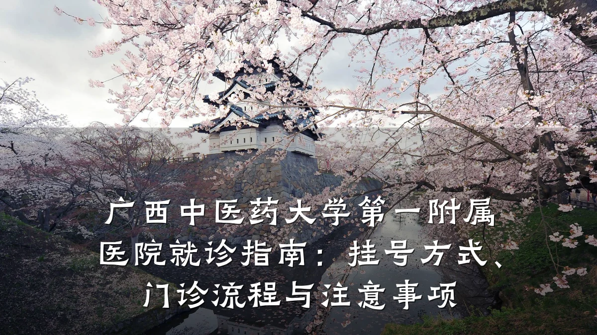 广西中医药大学第一附属医院就诊指南:挂号方式、门诊流程与注意事项