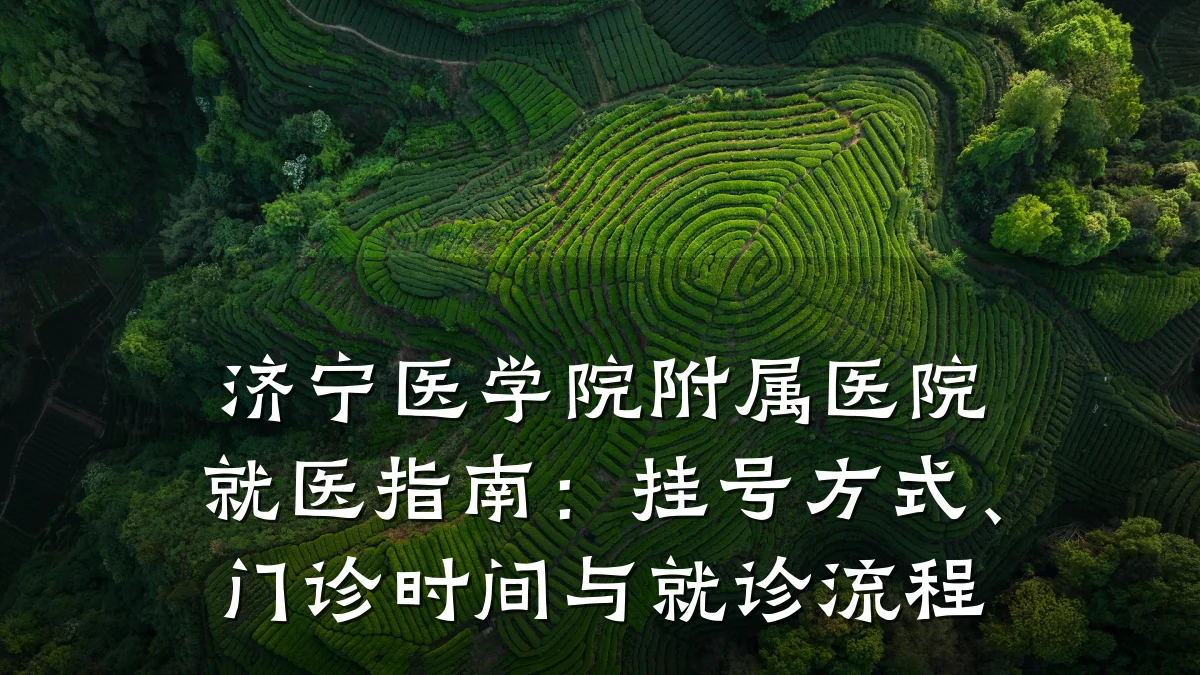 济宁医学院附属医院就医指南:挂号方式、门诊时间与就诊流程