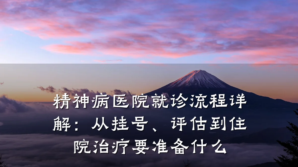 精神病医院就诊流程详解:从挂号、评估到住院治疗要准备什么