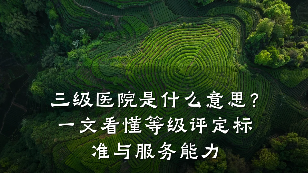 三级医院是什么意思?一文看懂等级评定标准与服务能力