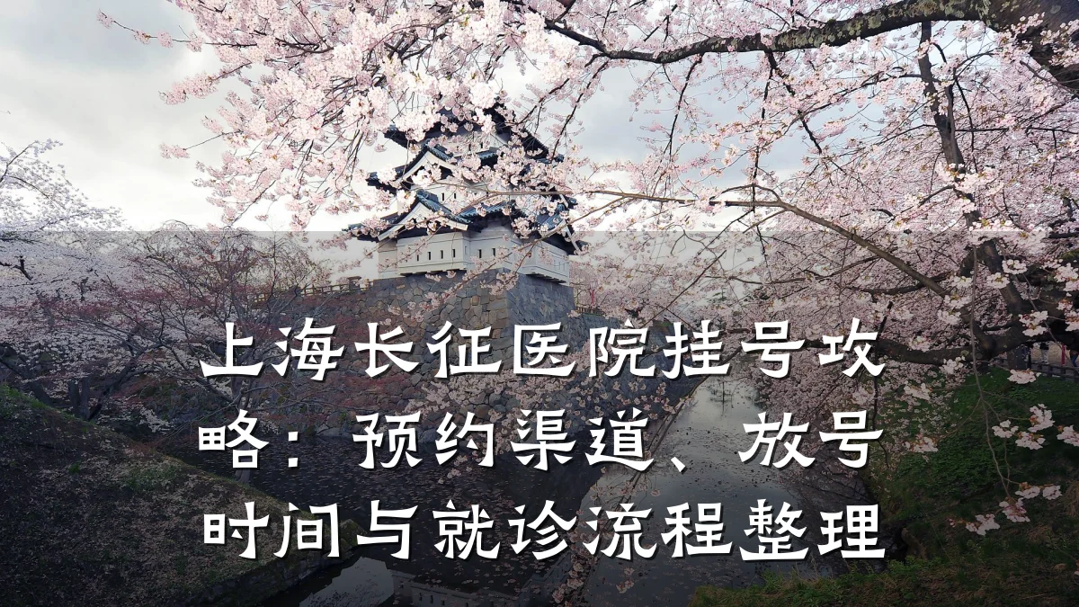 上海长征医院挂号攻略:预约渠道、放号时间与就诊流程整理