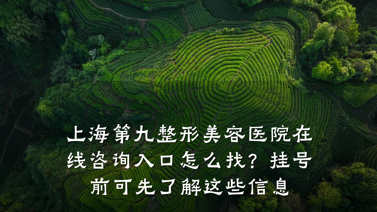 上海第九整形美容医院在线咨询入口怎么找?挂号前可先了解这些信息