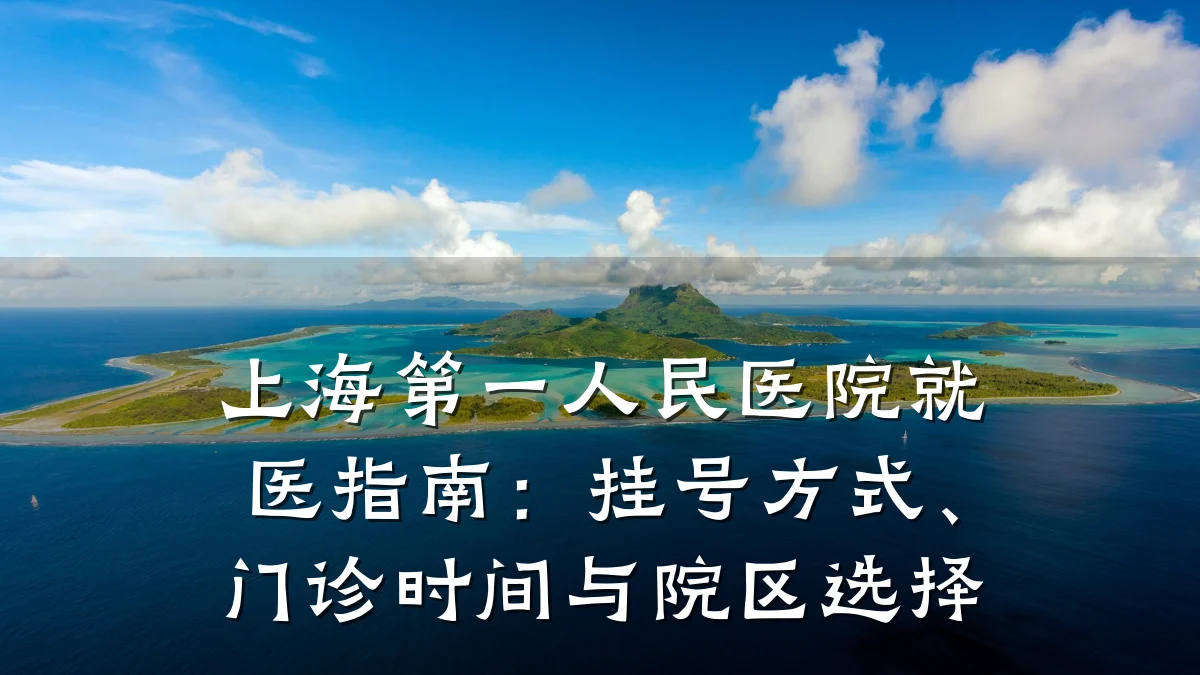 上海第一人民医院就医指南:挂号方式、门诊时间与院区选择