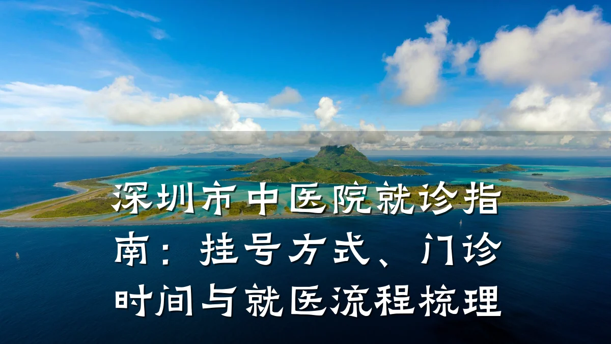 深圳市中医院就诊指南:挂号方式、门诊时间与就医流程梳理