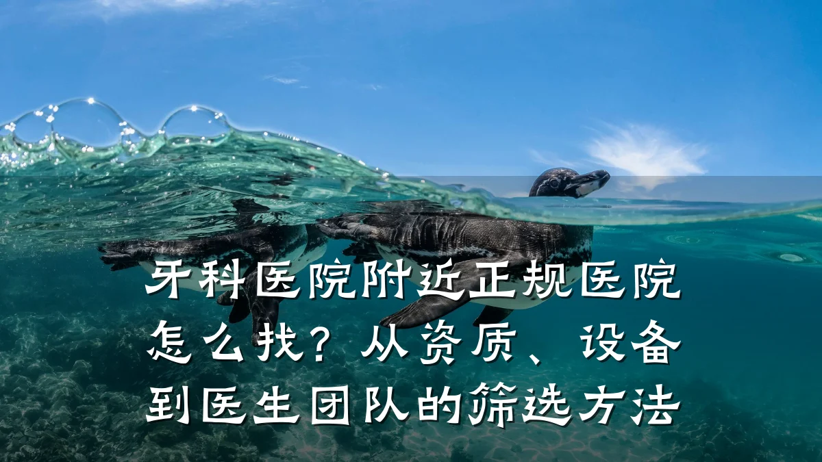 牙科医院附近正规医院怎么找?从资质、设备到医生团队的筛选方法