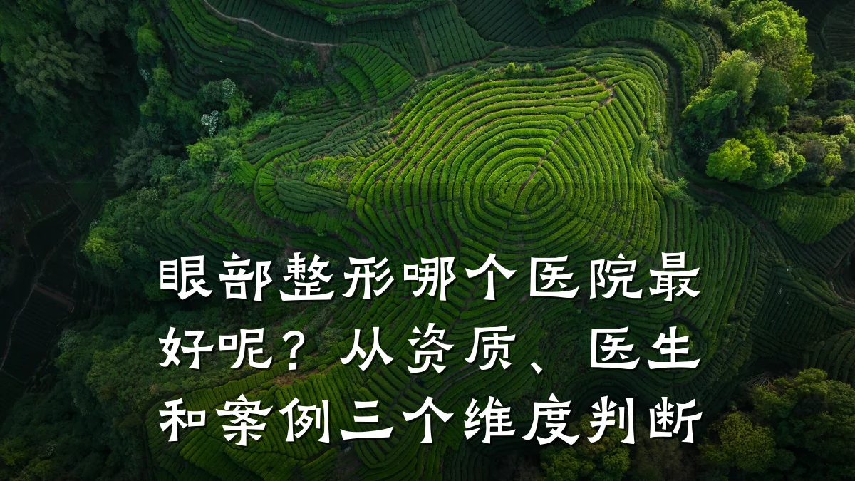 眼部整形哪个医院最好呢?从资质、医生和案例三个维度判断