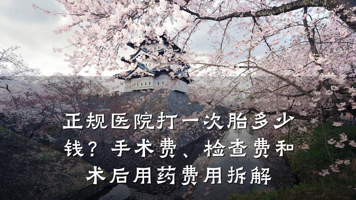 正规医院打一次胎多少钱?手术费、检查费和术后用药费用拆解