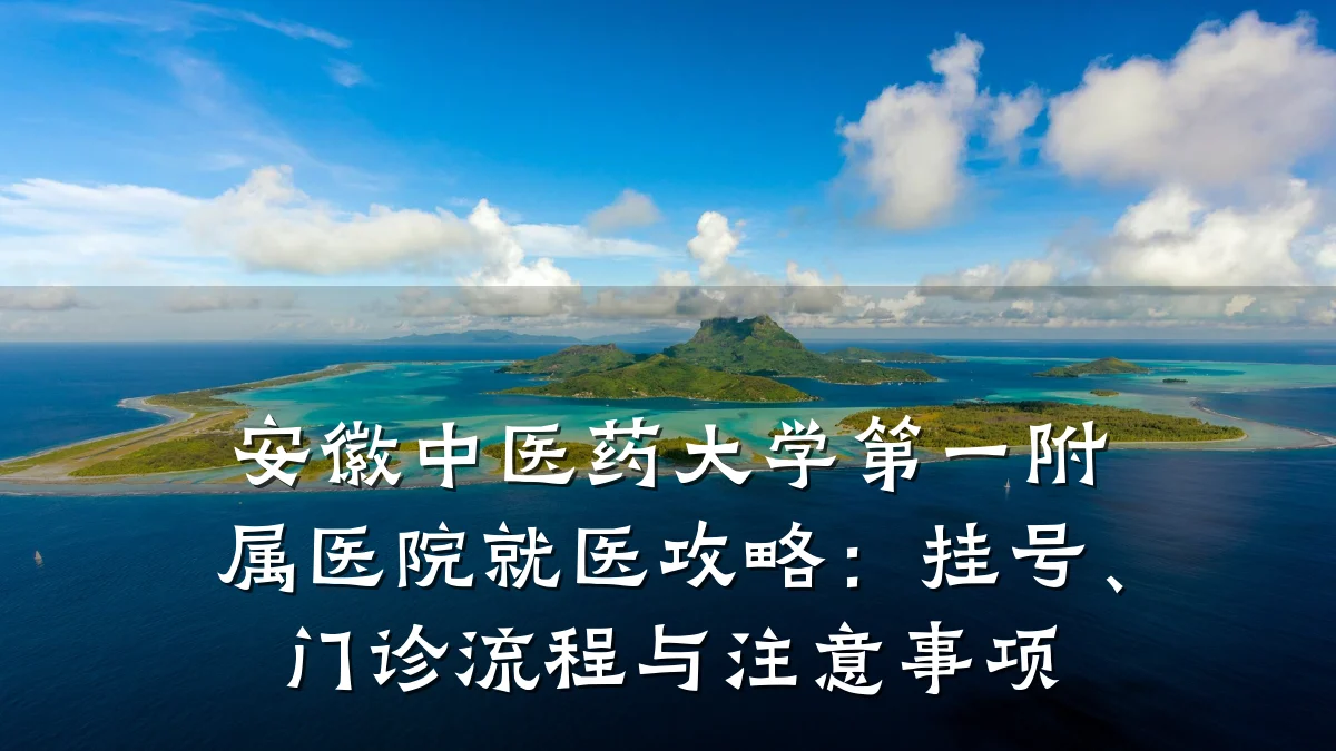 安徽中医药大学第一附属医院就医攻略:挂号、门诊流程与注意事项