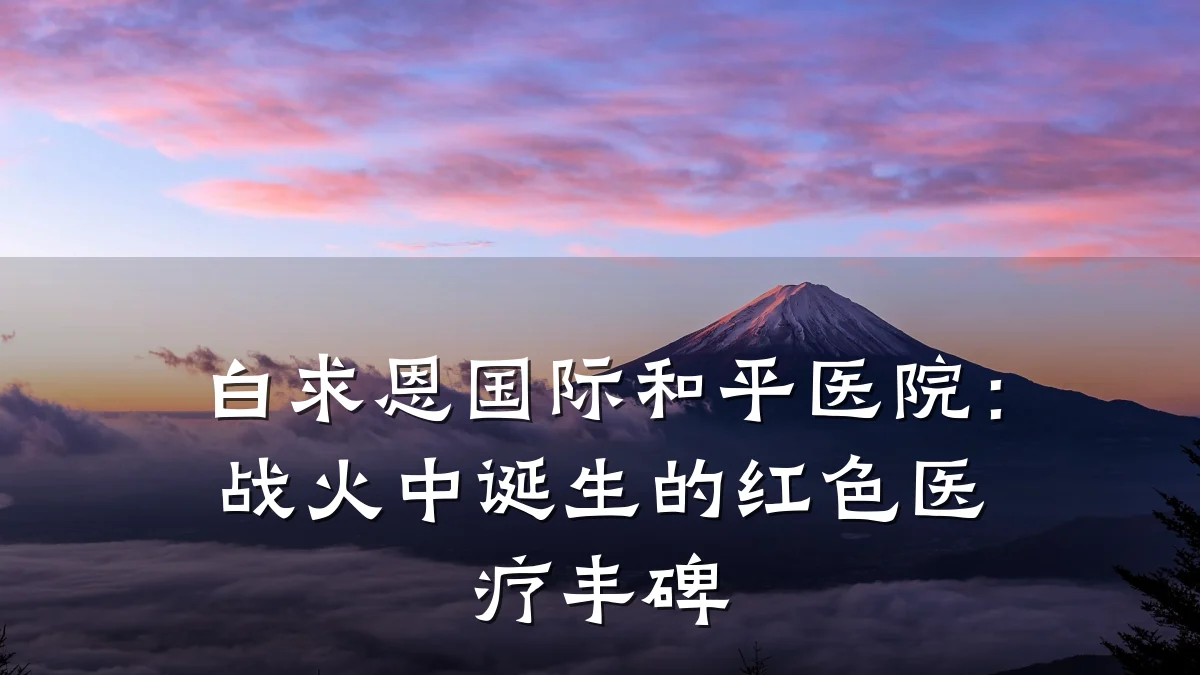 白求恩国际和平医院:战火中诞生的红色医疗丰碑