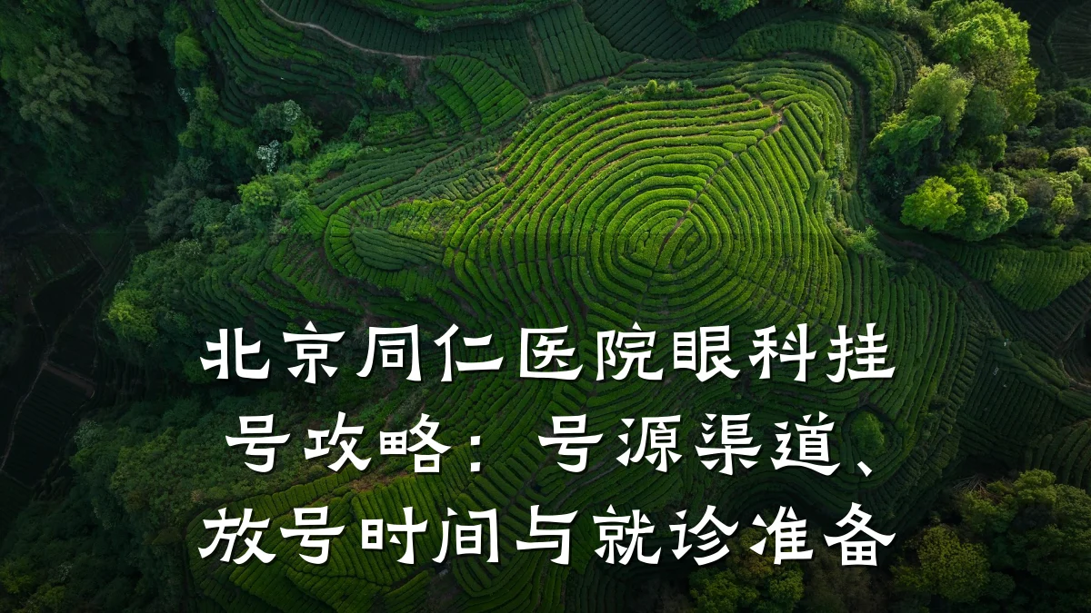 北京同仁医院眼科挂号攻略:号源渠道、放号时间与就诊准备