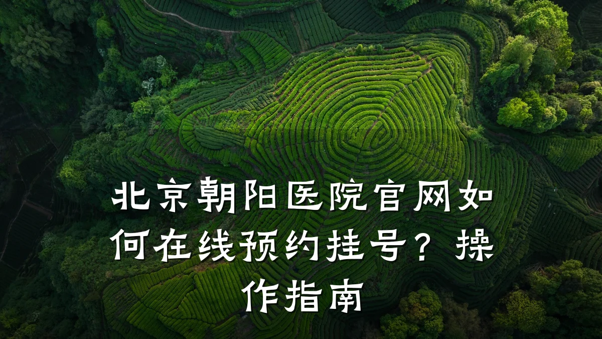 北京朝阳医院官网如何在线预约挂号?操作指南