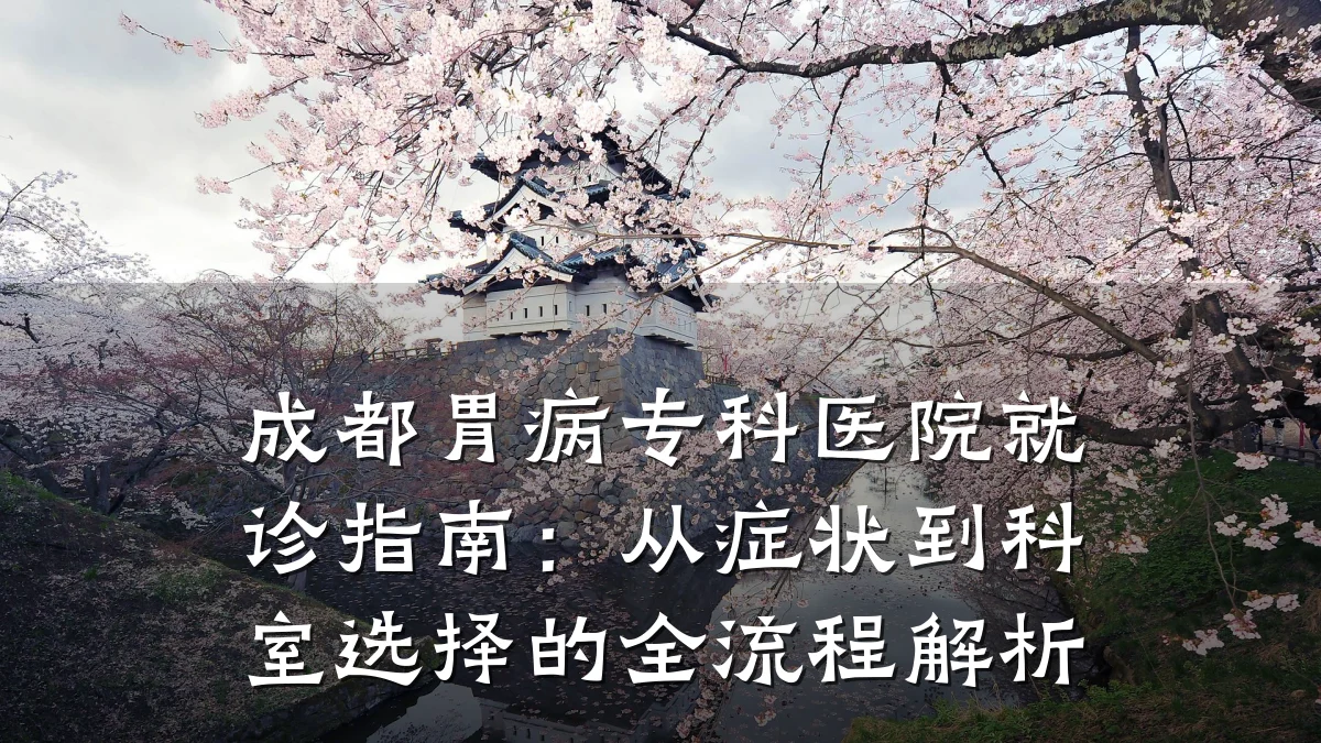 成都胃病专科医院就诊指南：从症状到科室选择的全流程解析