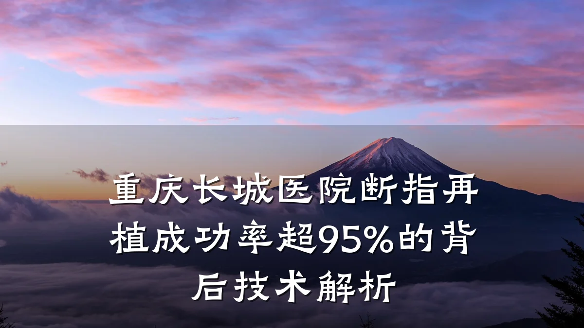 重庆长城医院断指再植成功率超95%的背后技术解析