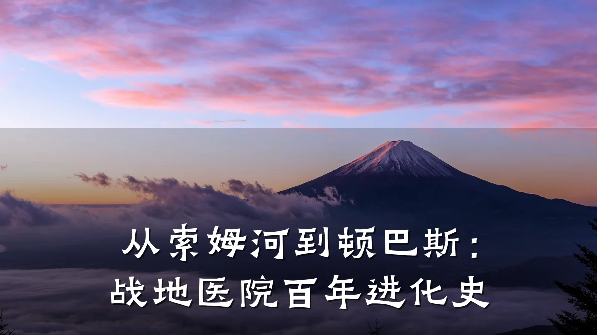 从索姆河到顿巴斯:战地医院百年进化史