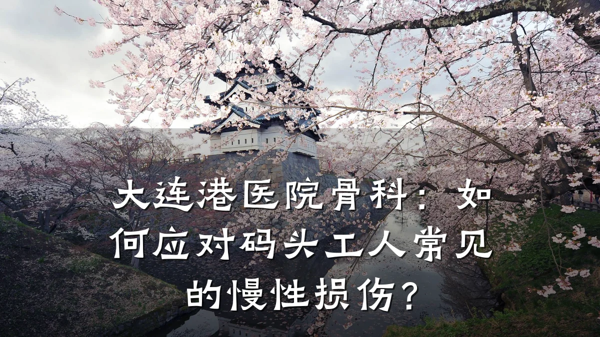大连港医院骨科:如何应对码头工人常见的慢性损伤?