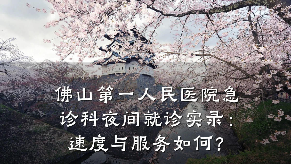 佛山第一人民医院急诊科夜间就诊实录:速度与服务如何?