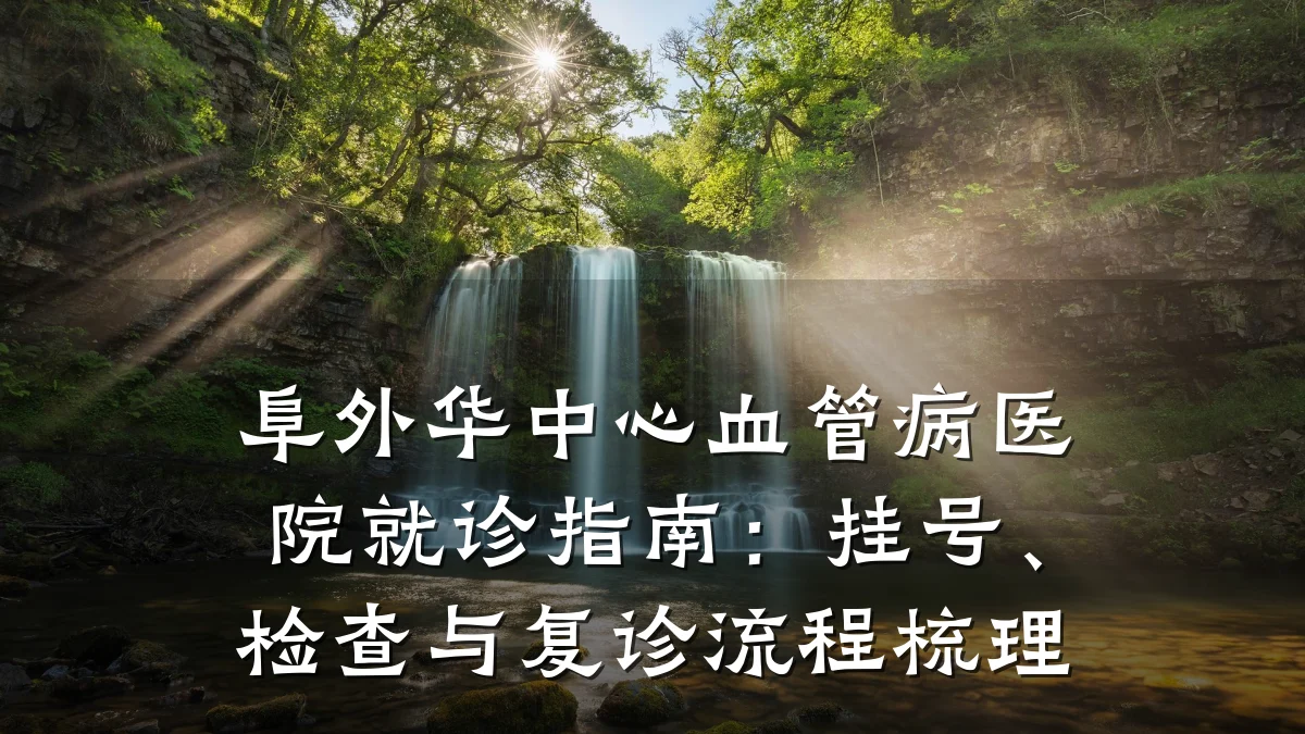 阜外华中心血管病医院就诊指南:挂号、检查与复诊流程梳理