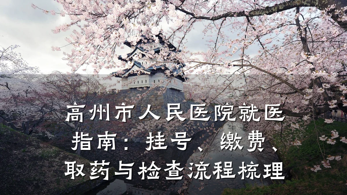 高州市人民医院就医指南:挂号、缴费、取药与检查流程梳理