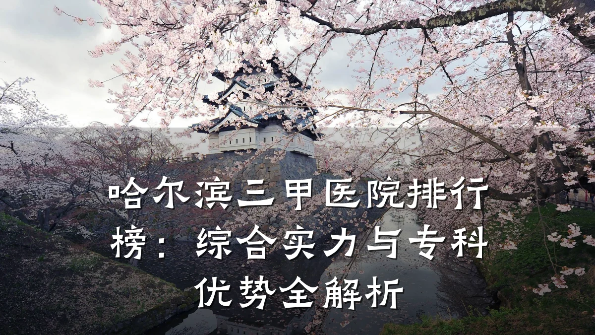 哈尔滨三甲医院排行榜:综合实力与专科优势全解析