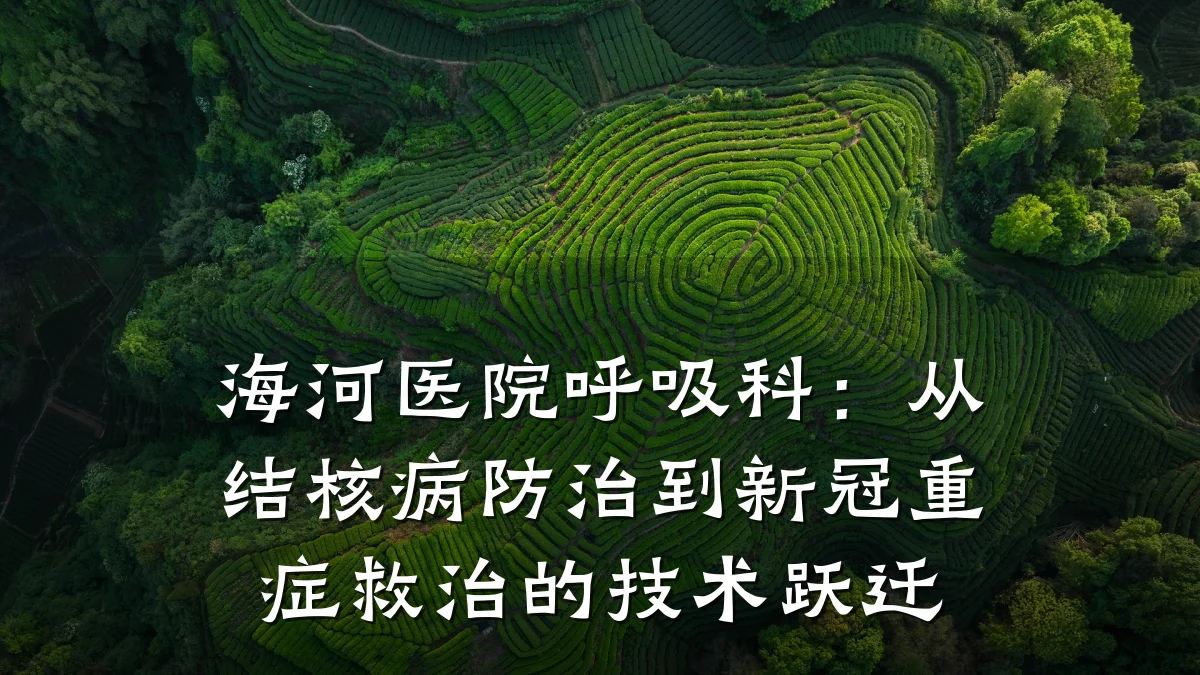 海河医院呼吸科:从结核病防治到新冠重症救治的技术跃迁