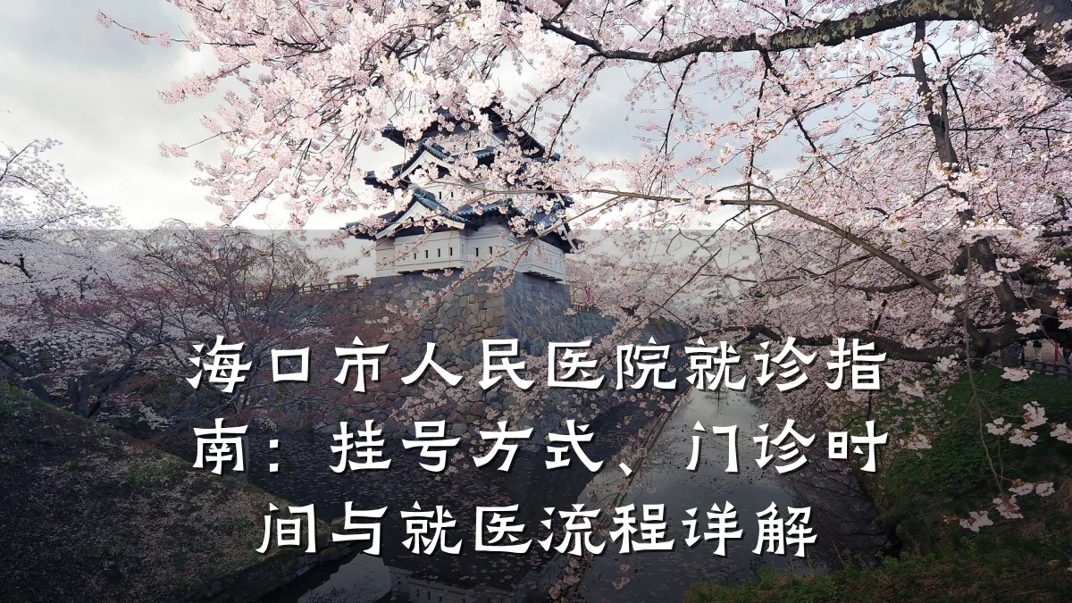 海口市人民医院就诊指南:挂号方式、门诊时间与就医流程详解
