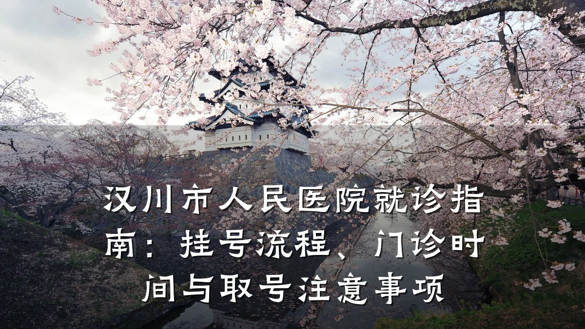 汉川市人民医院就诊指南:挂号流程、门诊时间与取号注意事项