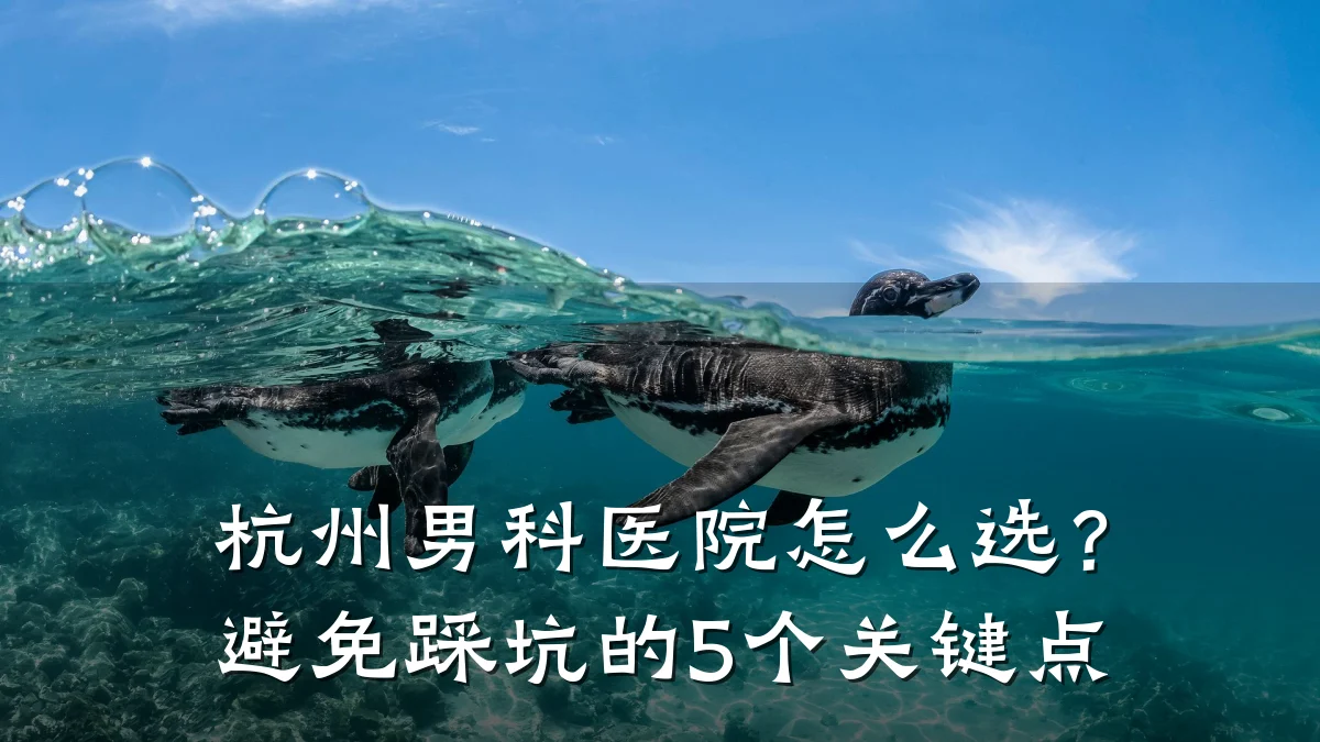 杭州男科医院怎么选？避免踩坑的5个关键点
