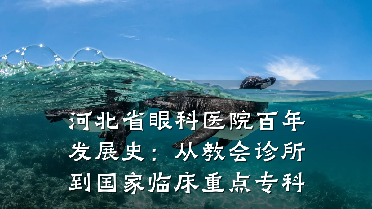 河北省眼科医院百年发展史:从教会诊所到国家临床重点专科