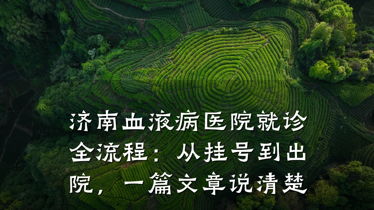 济南血液病医院就诊全流程:从挂号到出院,一篇文章说清楚