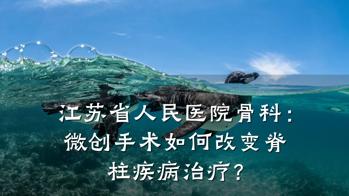 江苏省人民医院骨科:微创手术如何改变脊柱疾病治疗?