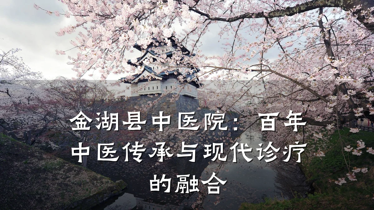 金湖县中医院：百年中医传承与现代诊疗的融合