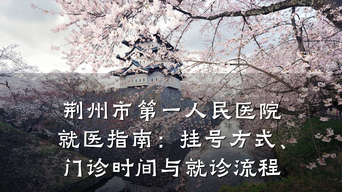荆州市第一人民医院就医指南:挂号方式、门诊时间与就诊流程