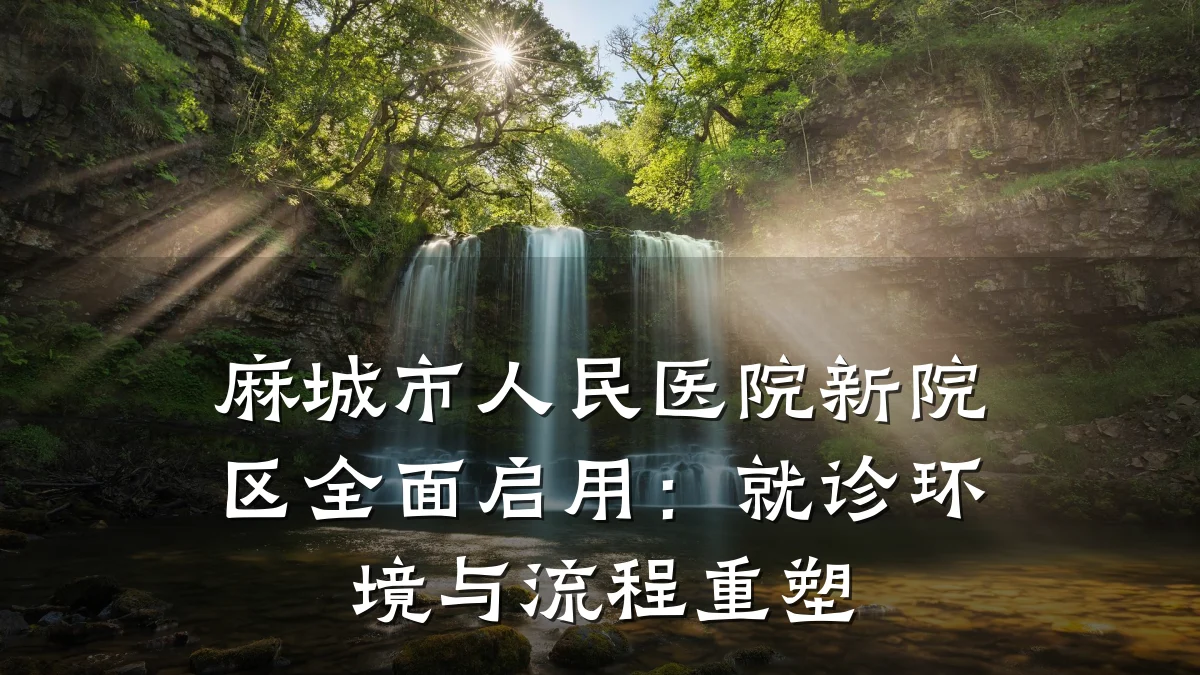 麻城市人民医院新院区全面启用:就诊环境与流程重塑