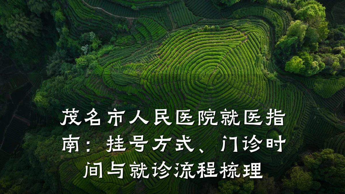 茂名市人民医院就医指南:挂号方式、门诊时间与就诊流程梳理