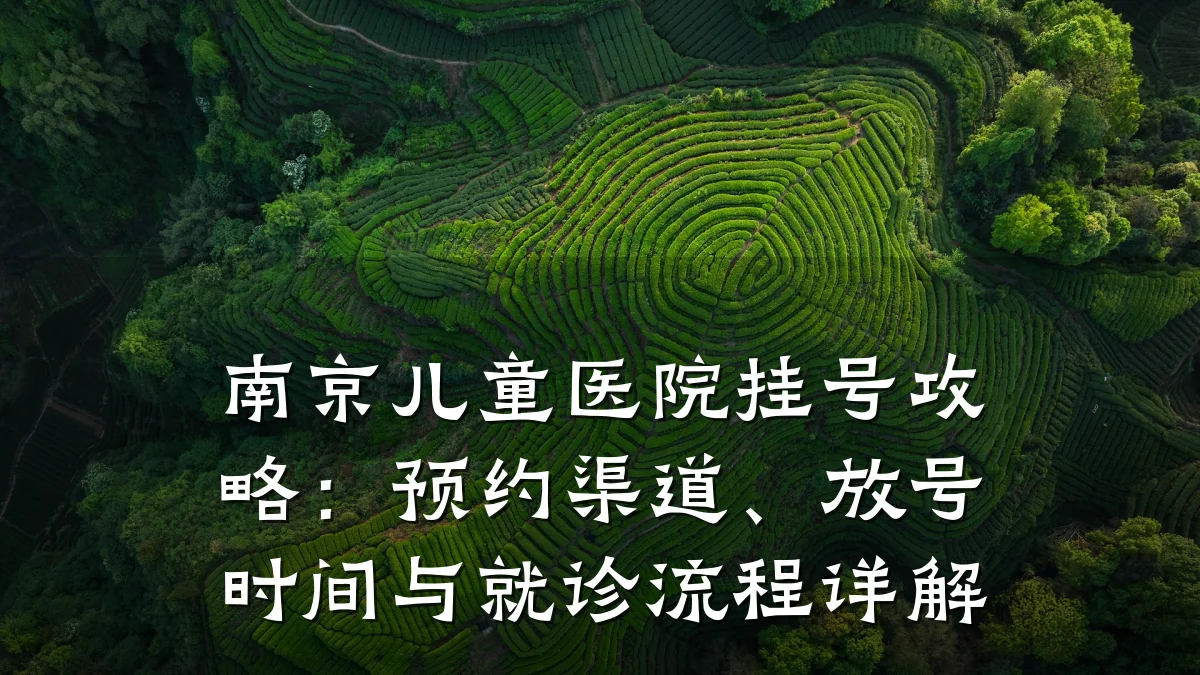 南京儿童医院挂号攻略:预约渠道、放号时间与就诊流程详解