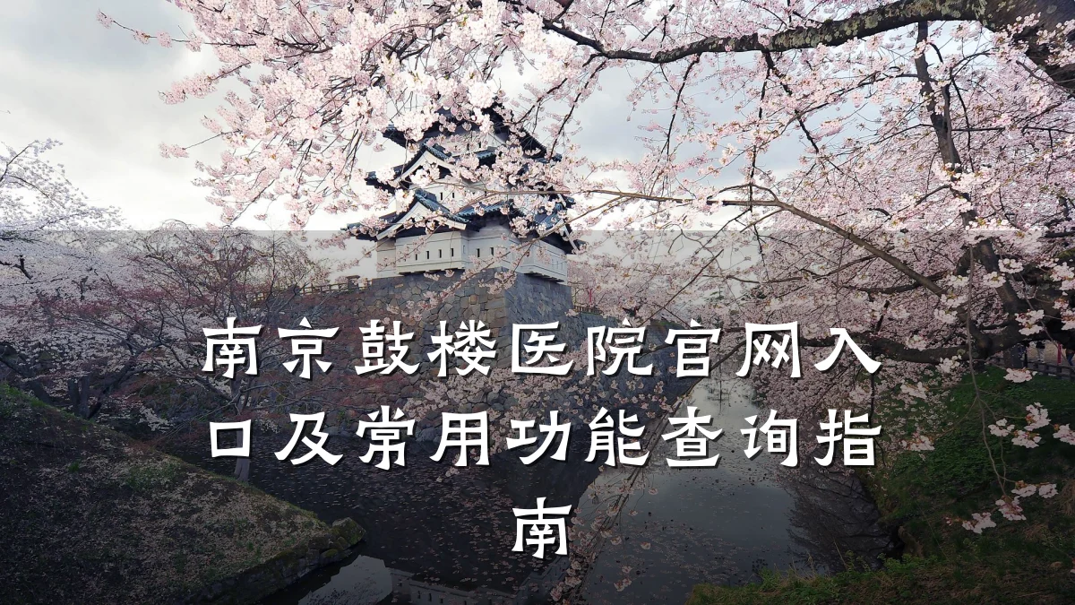 南京鼓楼医院官网入口及常用功能查询指南