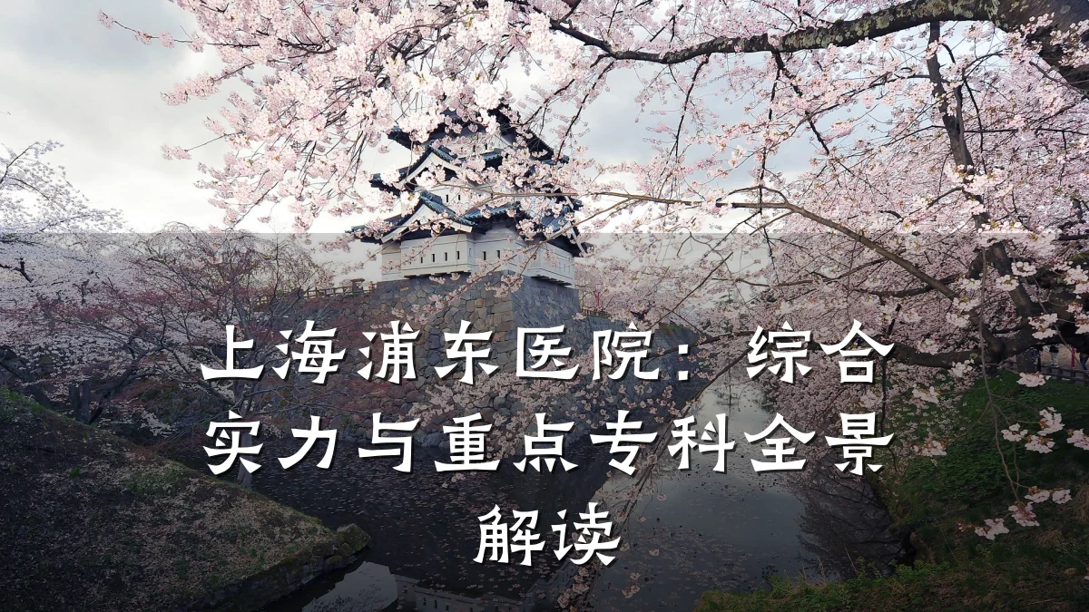 上海浦东医院：综合实力与重点专科全景解读
