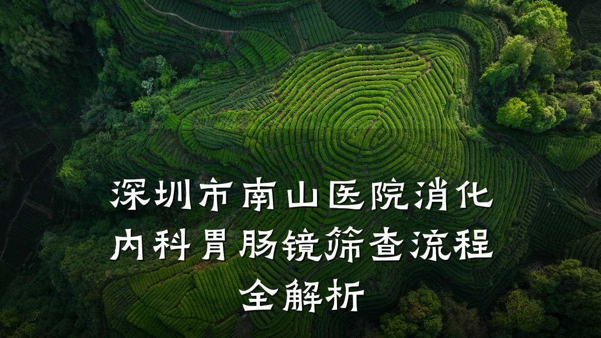 深圳市南山医院消化内科胃肠镜筛查流程全解析