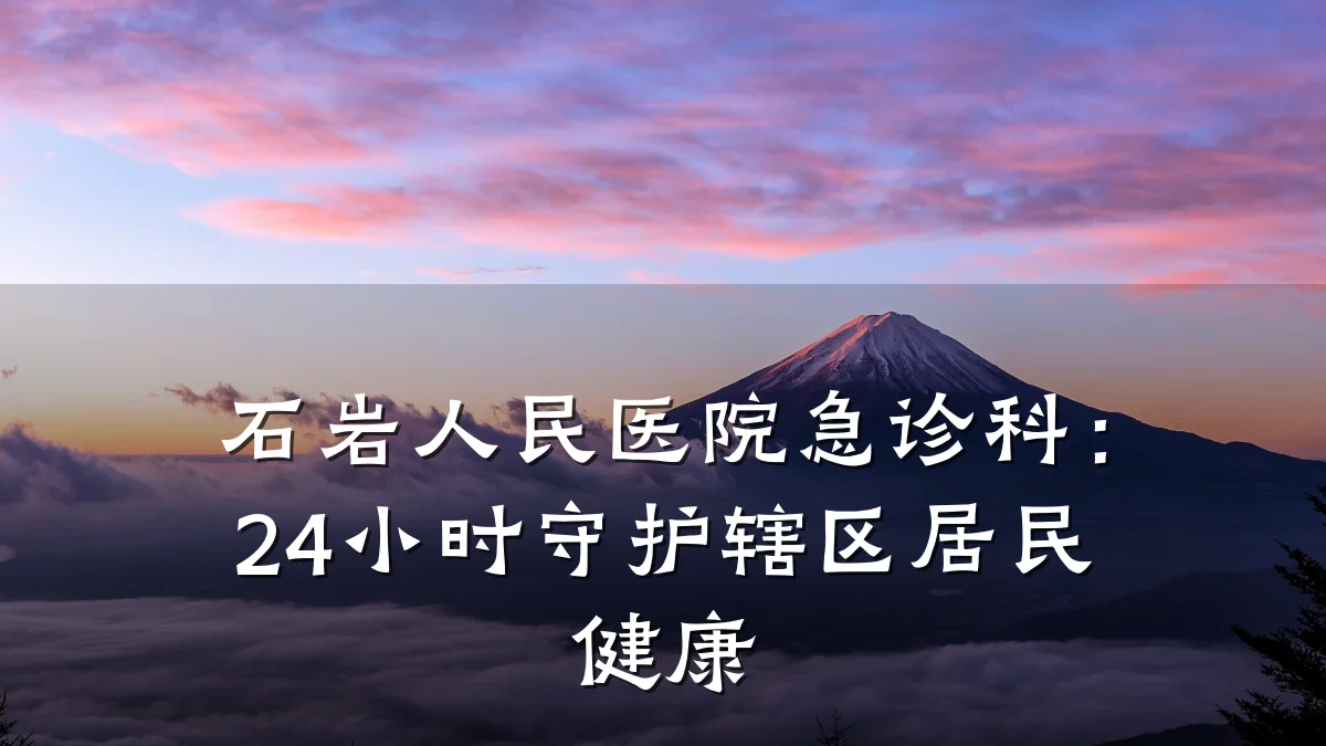 石岩人民医院急诊科:24小时守护辖区居民健康