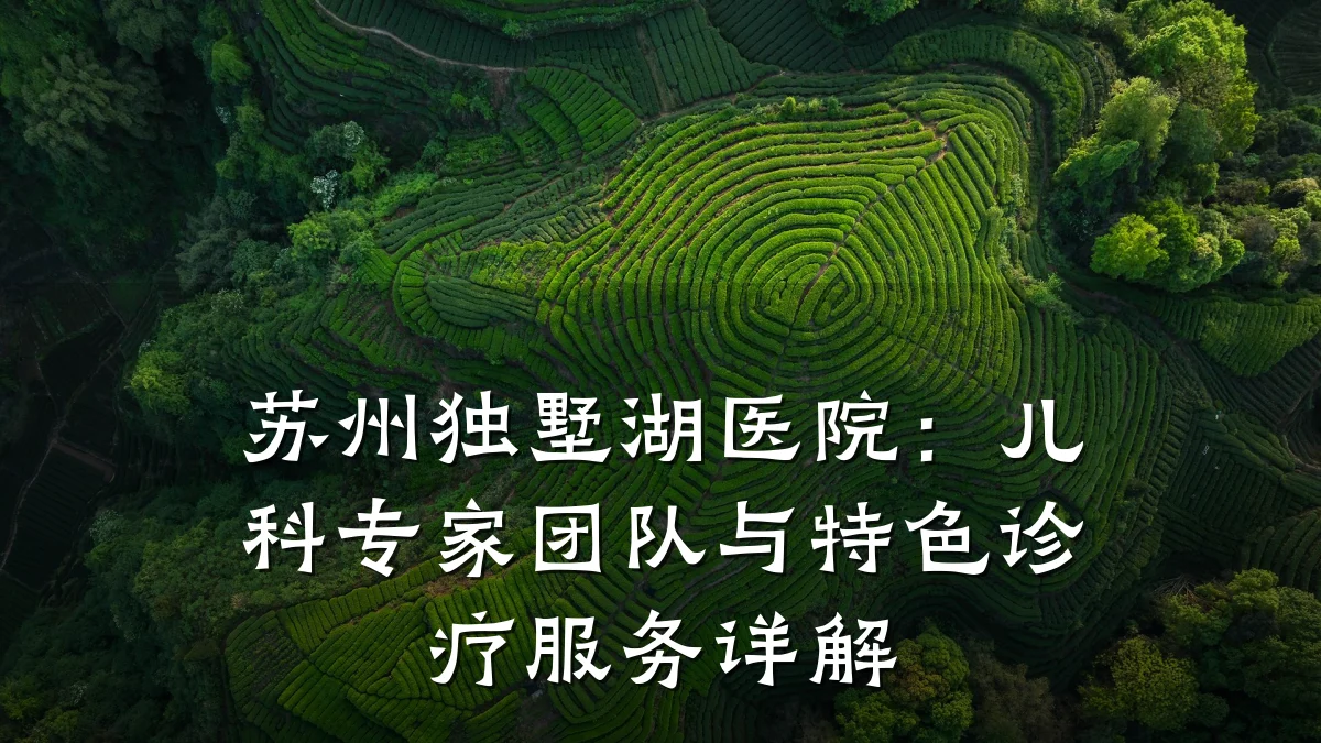 苏州独墅湖医院:儿科专家团队与特色诊疗服务详解