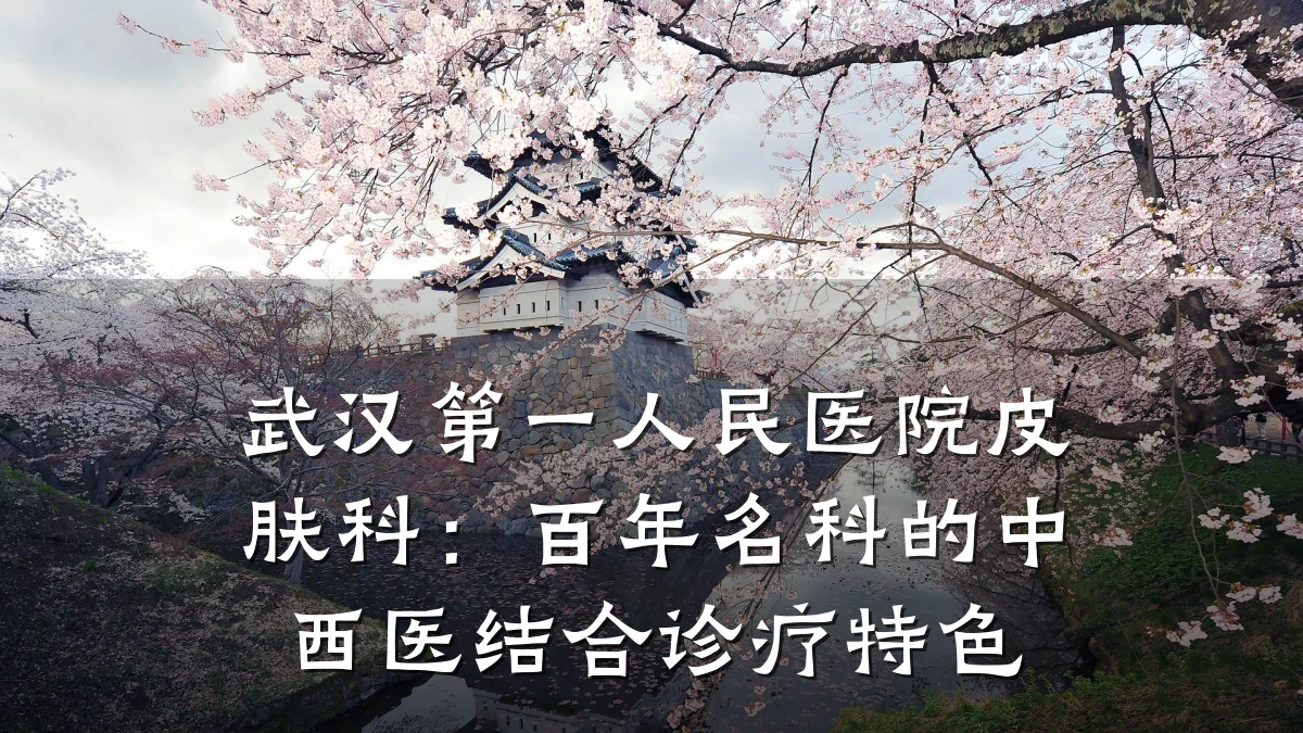 武汉第一人民医院皮肤科:百年名科的中西医结合诊疗特色