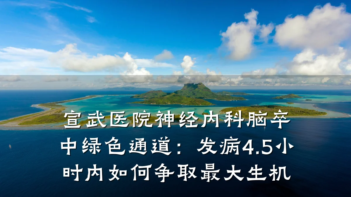 宣武医院神经内科脑卒中绿色通道:发病4.5小时内如何争取最大生机