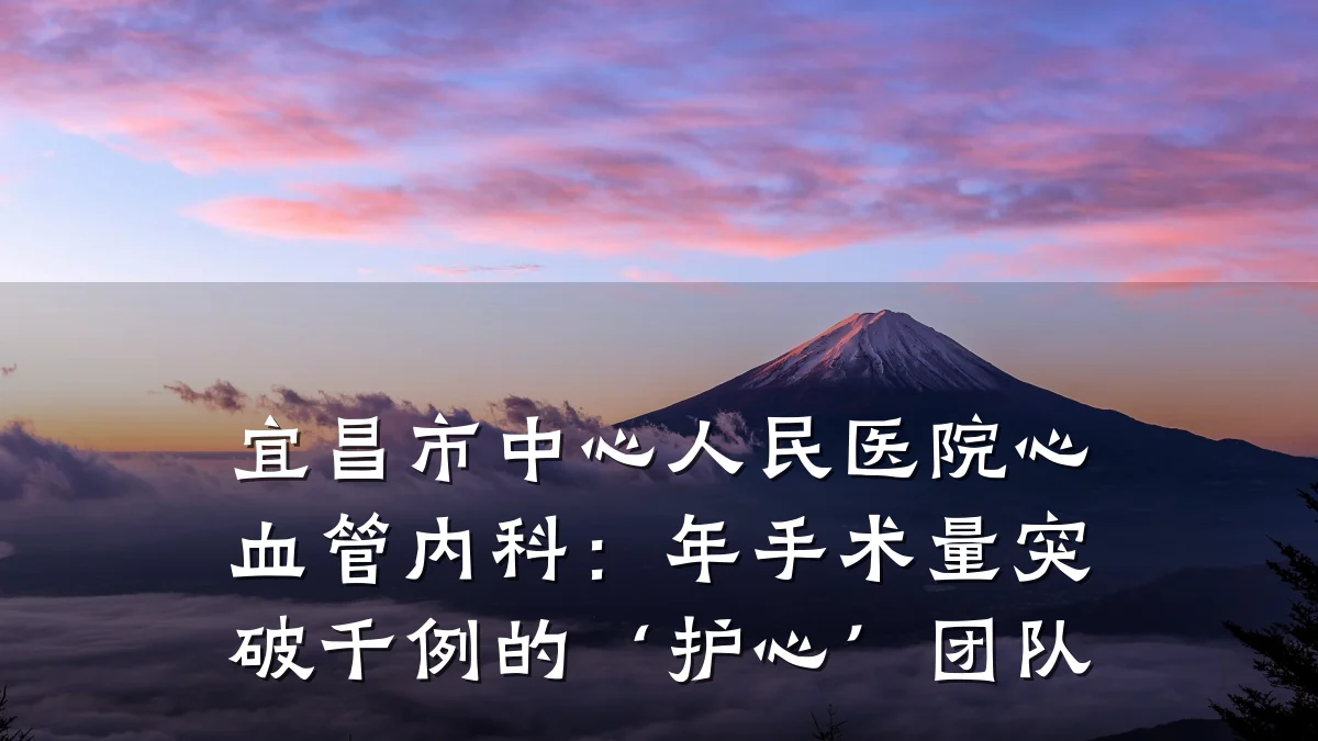 宜昌市中心人民医院心血管内科:年手术量突破千例的‘护心’团队
