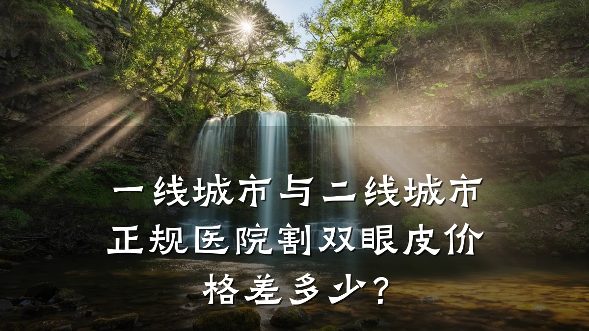一线城市与二线城市正规医院割双眼皮价格差多少?