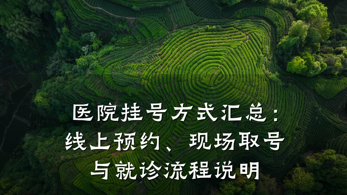 医院挂号方式汇总:线上预约、现场取号与就诊流程说明