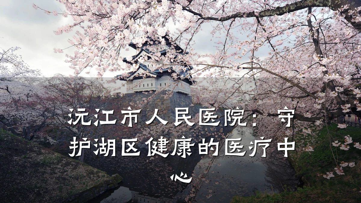 沅江市人民医院:守护湖区健康的医疗中心