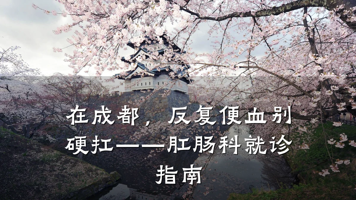 在成都,反复便血别硬扛——肛肠科就诊指南