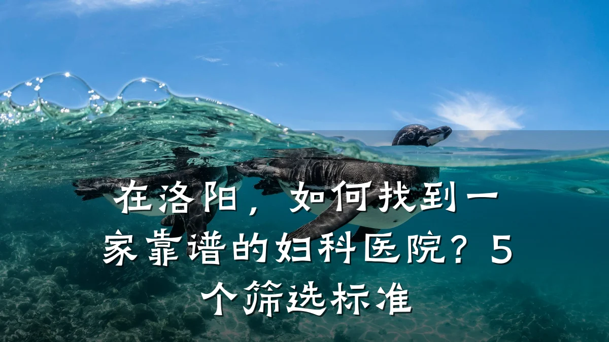 在洛阳,如何找到一家靠谱的妇科医院?5个筛选标准