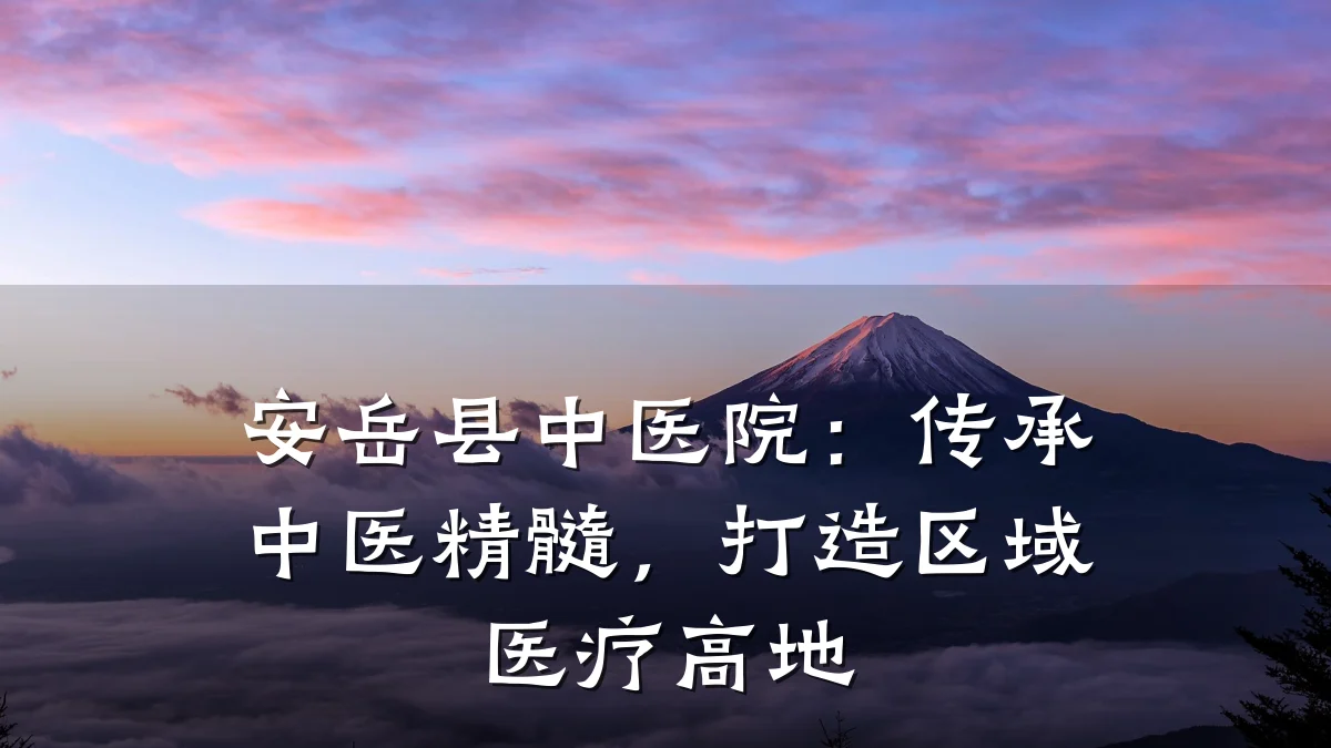 安岳县中医院:传承中医精髓,打造区域医疗高地